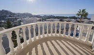 balcony and sun and sea view