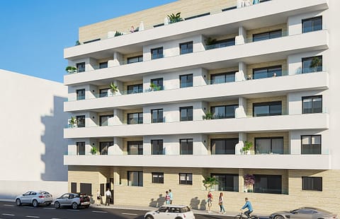 Modern Two and Three-Bedroom Flats in Torrevieja: Prime Location Near Beach and Amenities