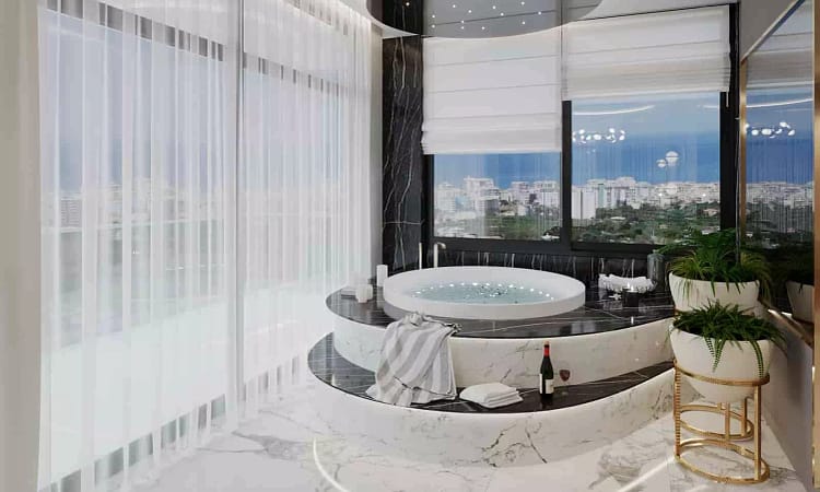 bedroom jacuzzi