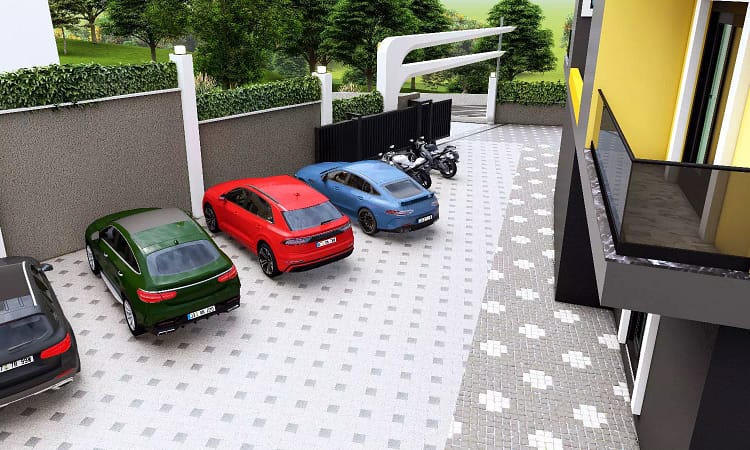 outdoor car park