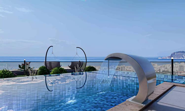 outdoor pool and sea view