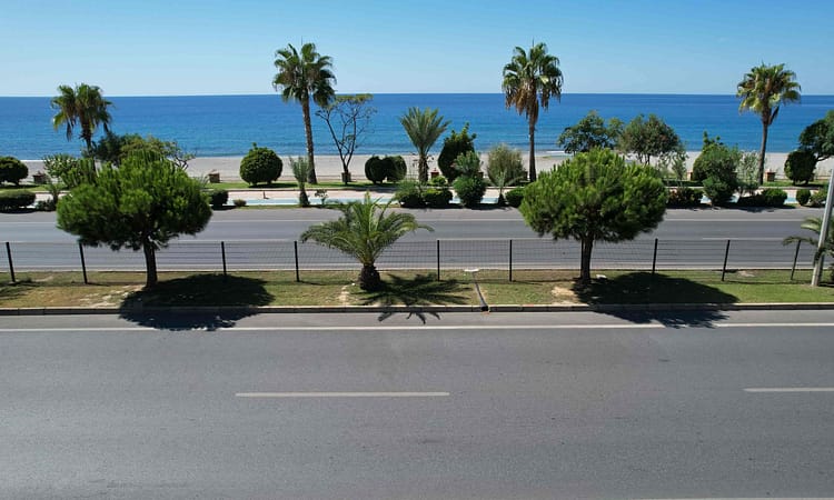 road and sea view